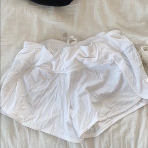 White Lululemon shorts